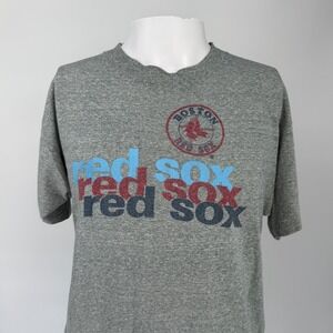 Vintage Boston Red Sox MLB T-Shirt Heather Gray Graphic Tee Mens Large 20x27.5